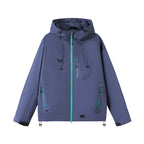 Herren technische Outdoor-Jacke mit verstellbarem Kapuzendesign und zahlreichen Reißverschlusstaschen R&B