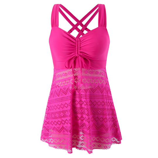 Damen Schwimmkleid mit raffinierter Rückenpartie und sehr elastischer Stoffqualität R&B
