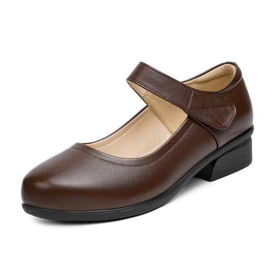 Damen Mary Jane Ballerinas mit verstellbarem Riemen und bequemem Fußbett R&B