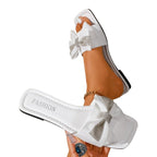 Damen Elegante Sandalen mit strassverziertem Schleifendetail R&B