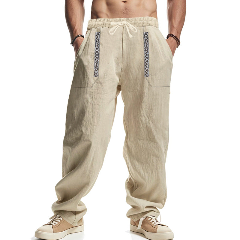 Herren lässige Cargo-Hose mit verstellbarem Bund und praktischen Seitentaschen R&B