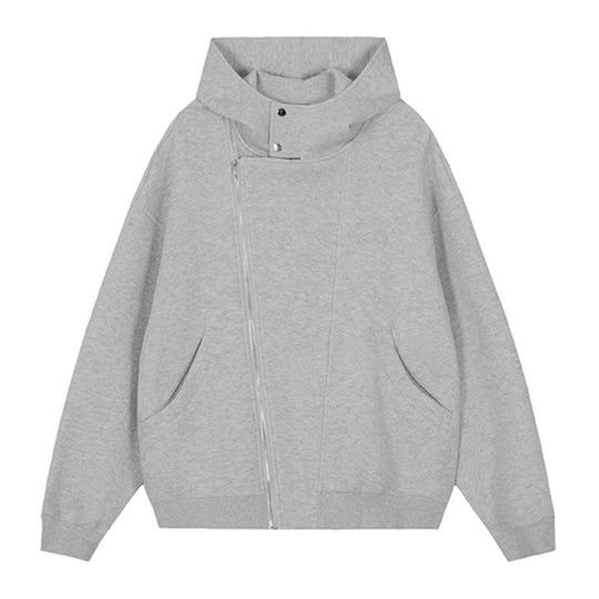 Damen Kapuzenpullover mit asymmetrischem Reißverschluss und komfortabler Passform R&B