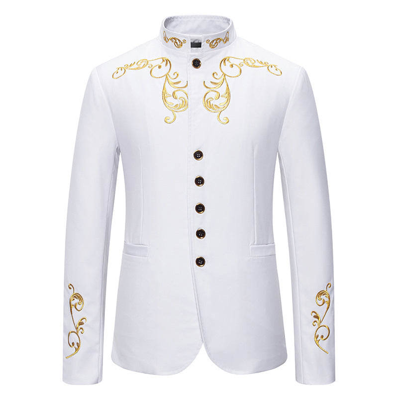 Herren modischer Blazer mit hochwertiger Stickerei R&B
