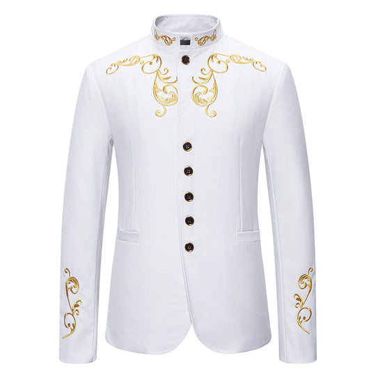 Herren modischer Blazer mit hochwertiger Stickerei R&B