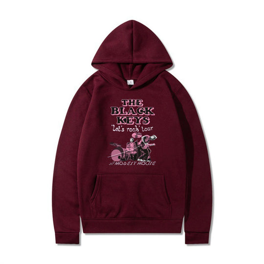 Damen Kapuzenpullover mit kreativem Rockband-Design und komfortabler Passform R&B