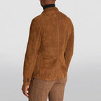 Herren modischer Wildlederblazer mit praktischen Taschen und elegantem Schnitt