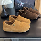 Damen Hausschuhe aus kuscheligem Veloursleder mit komfortablem Innenfutter R&B