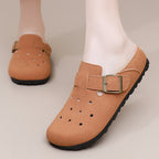 Damen nan lässiger Clog-Slipper mit verstellbarer Schnalle und ergonomischem Komfortfußbett R&B
