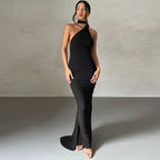 Damen Elegantes Wickelkleid mit asymmetrischem Saum und figurbetontem Schnitt EB