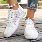 Damen Sneakers mit floraler Spitze und leichter Sohle R&B