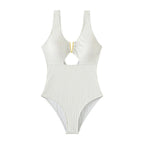 Damen Einteiliger Badeanzug mit raffiniertem Cut-Out und sportlichem Design R&B