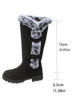 Damen Winterstiefel mit kuscheligem Kunstfellkragen und rutschfester Sohle R&B