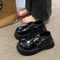Damen Plateau-Schuhe mit modischem Riemen von