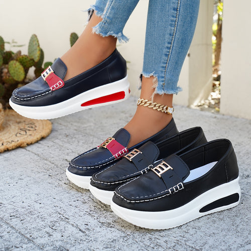 Damen Komfortable Slip-On Mokassins mit modischem Akzent R&B
