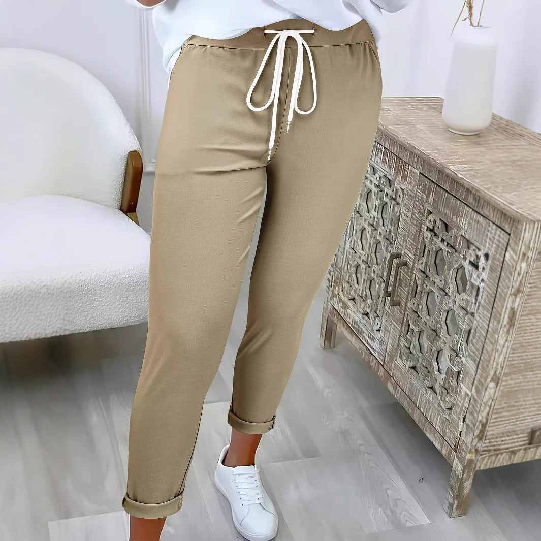 Damen Freizeithose mit elastischem Bund und Kordelzug R&B