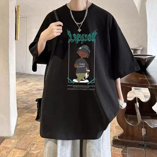 Damen oversized T-Shirt mit grafischem Print und lässigem Schnitt R&B