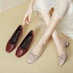 Damen elegante Ballerinas mit dekorativem Schleifendetail