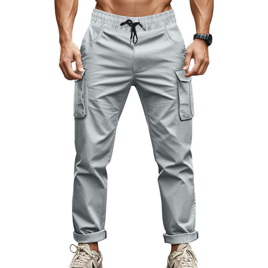 Herren nan urbane Cargo‑Chino im Joggingstil mit elastischem Tunnelzugbund und multifunktionalen Taschen R&B