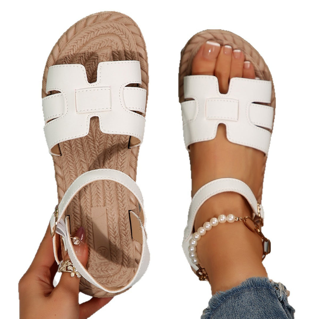 Damen Sandalen mit komfortablem Fußbett und eleganten Riemen R&B