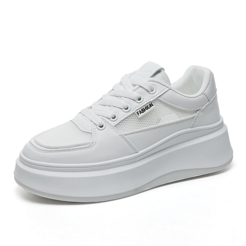 Damen Platform-Sneaker mit atmungsaktiver Mesh-Oberfläche und modischer Sohle R&B
