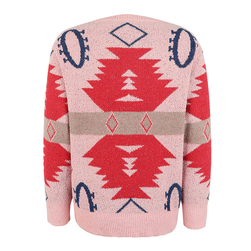 R&B | Geometrischer Strickpullover Mit Modernem Look