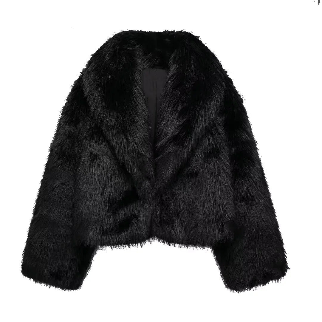 Damen Trendy Kunstfelljacke R&B
