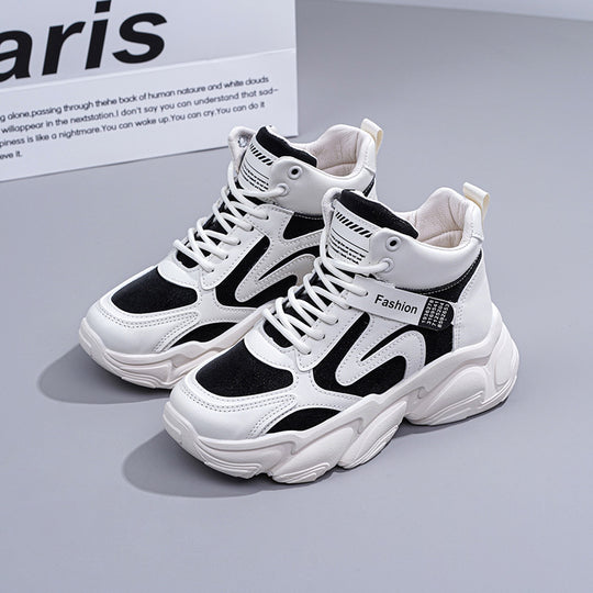 Damen modische High-Top Sneakers mit verstärktem Sohlenprofil und atmungsaktiver Obermaterialstruktur R&B