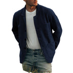 Herren lässige Wolljacke mit modernem Schnitt und praktischen Taschen R&B