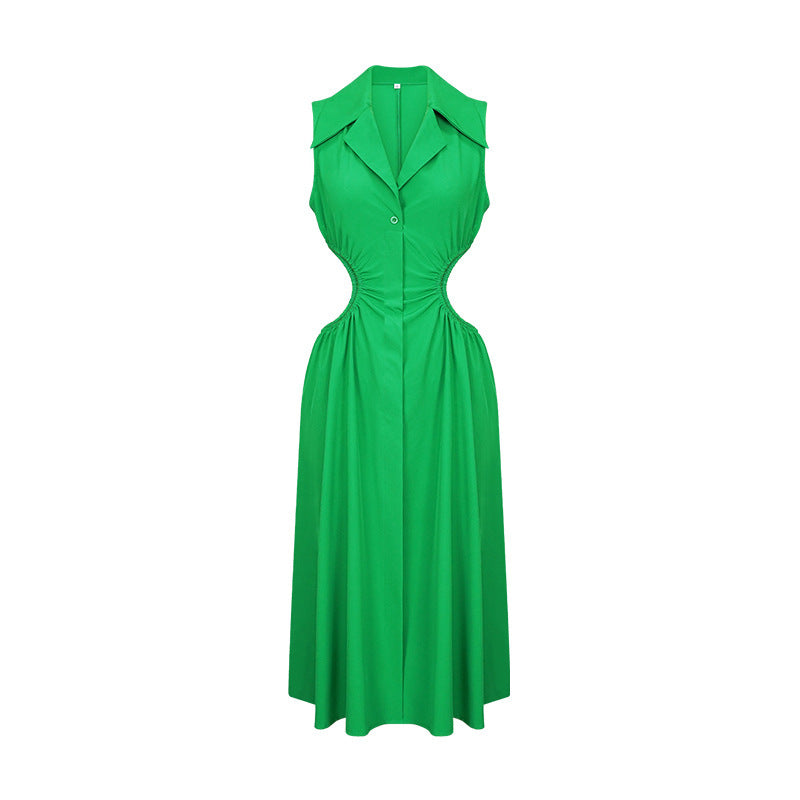 Damen elegantes Maxikleid mit tailliertem Design und raffinierten Cut-Outs R&B
