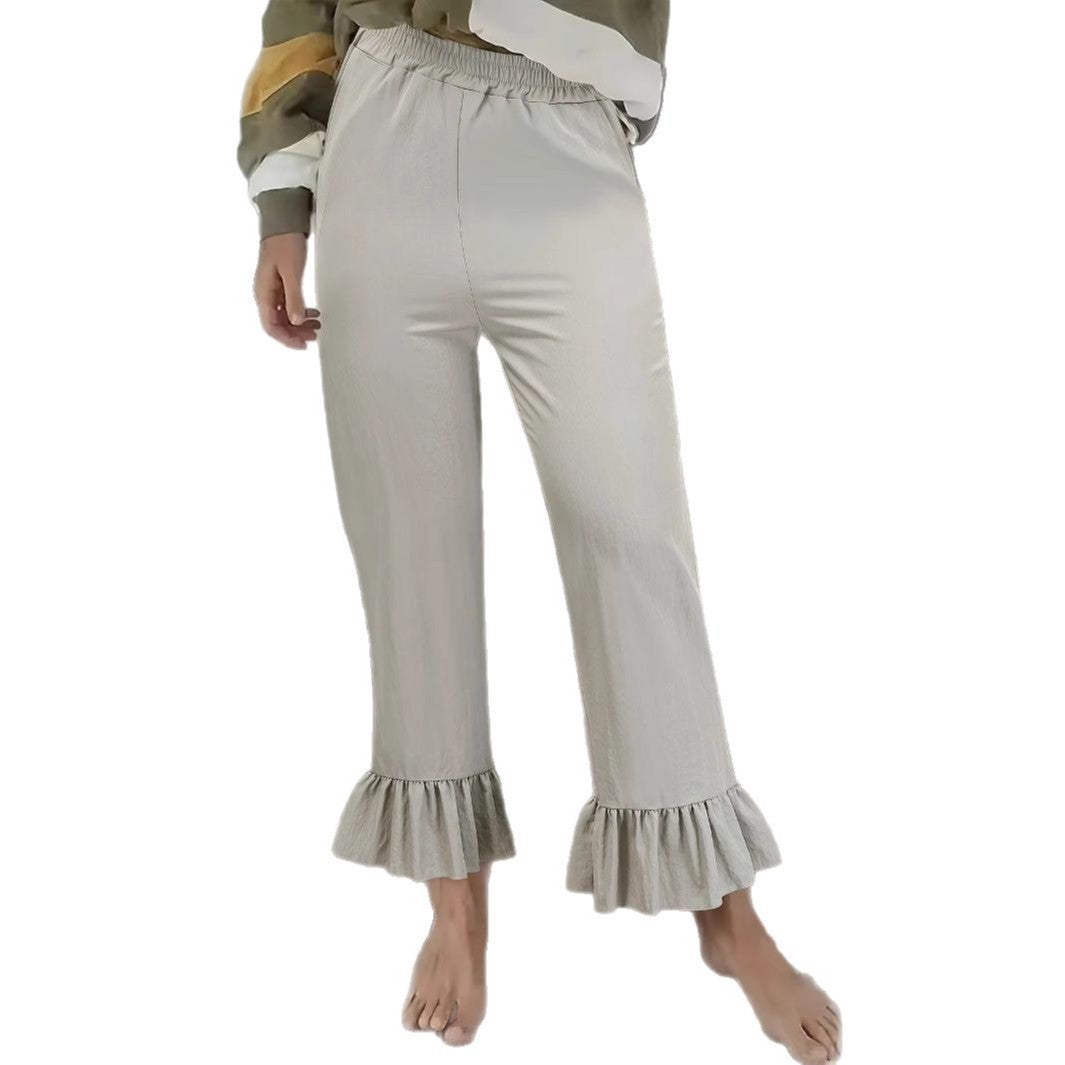 Damen Flauschige Culotte mit Volantabschluss R&B