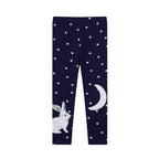 Mädchen Leggings mit verspieltem Hasen- und Sternenmotiv R&B