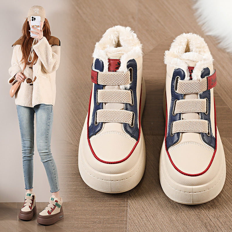 Damen modische Winter Sneakers mit warmem Innenfutter und rutschfester Sohle R&B