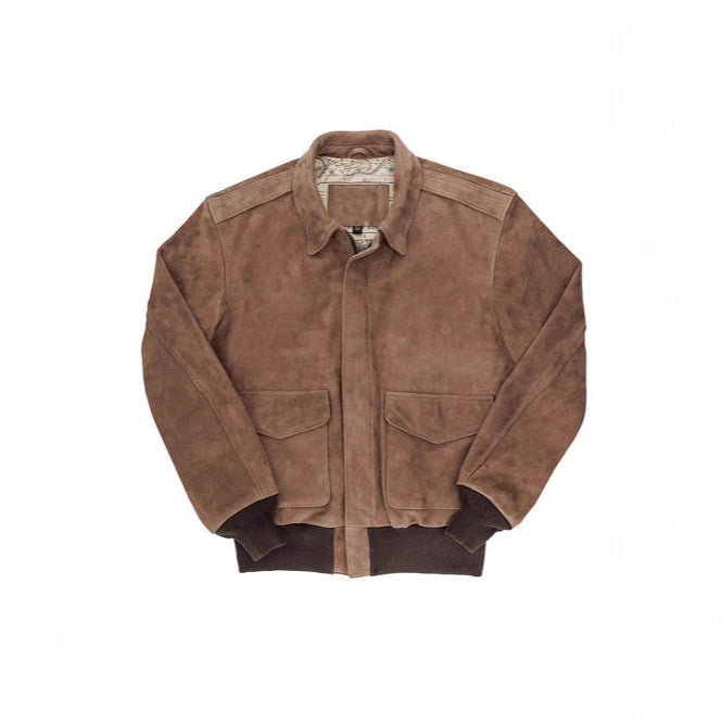 Herren Wildlederjacke im Biker-Stil R&B
