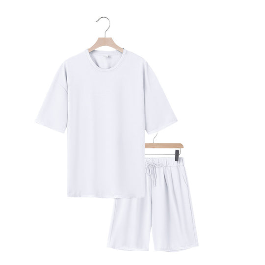 Herren Freizeit-Set mit bequemem T-Shirt und Shorts aus atmungsaktiver Baumwolle R&B
