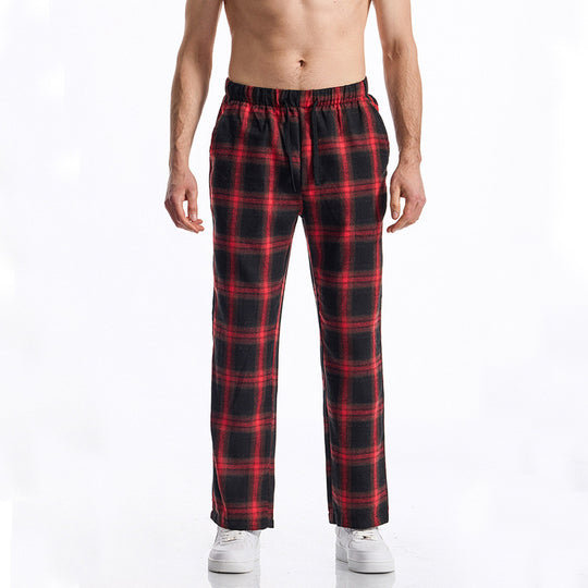 Herren bequeme Freizeithose mit Karomuster R&B
