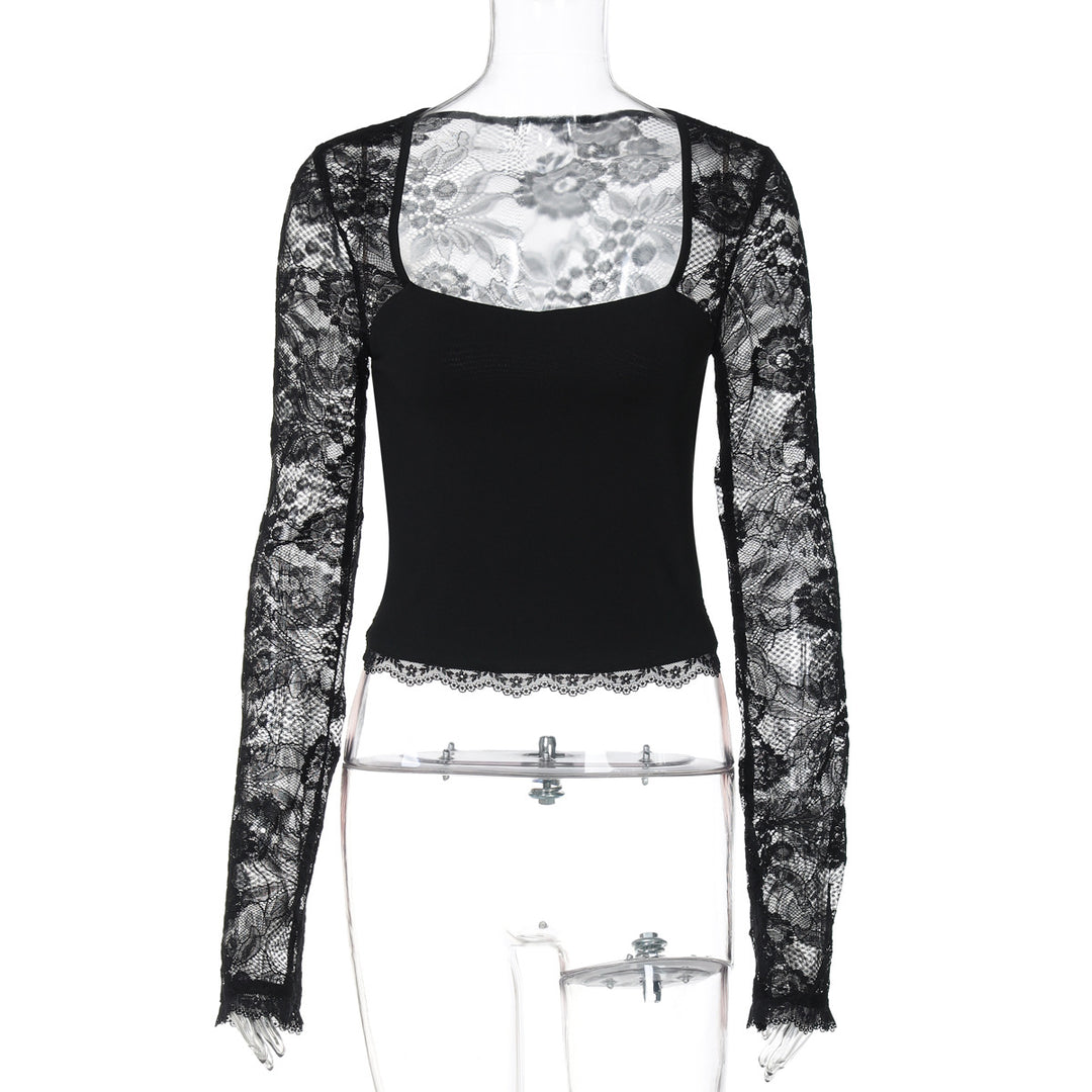 Damen Elegantes Oberteil mit Spitzendetails R&B