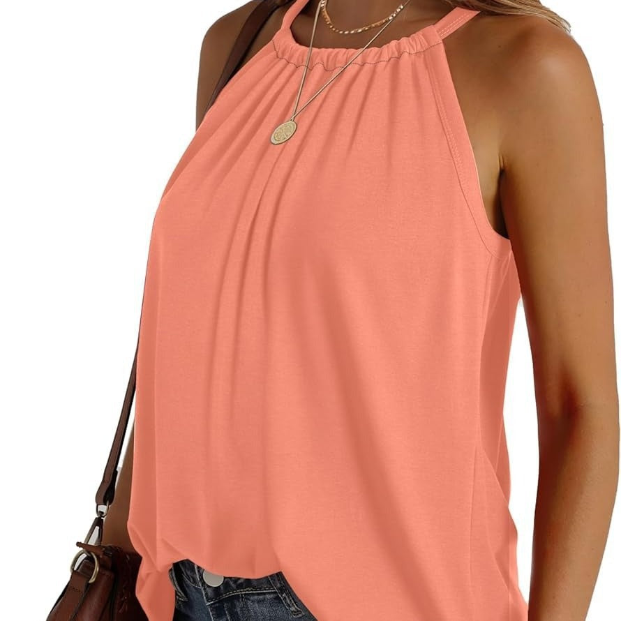 Damen Elegantes Trägershirt mit raffinierten Falten R&B