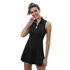Damen Sportkleid mit halbem Reißverschluss und figurbetontem Schnitt R&B