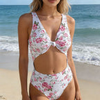 Damen Badeanzug mit floralem Cut-Out Design R&B