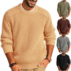 Herren lockerer Grobstrickpullover mit Raglanärmeln