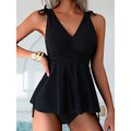 Damen Tankini mit fließendem Oberteil und hohem Taillenslip R&B