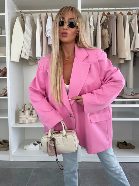 Damen oversized Blazerjacke mit modernem Schnitt und nachhaltigen Materialien R&B