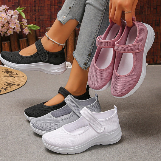 Damen Atmungsaktive Klett-Sneaker R&B
