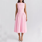 Damen Cocktailkleid mit elegantem Taillenbetonung und schwingendem Rock R&B