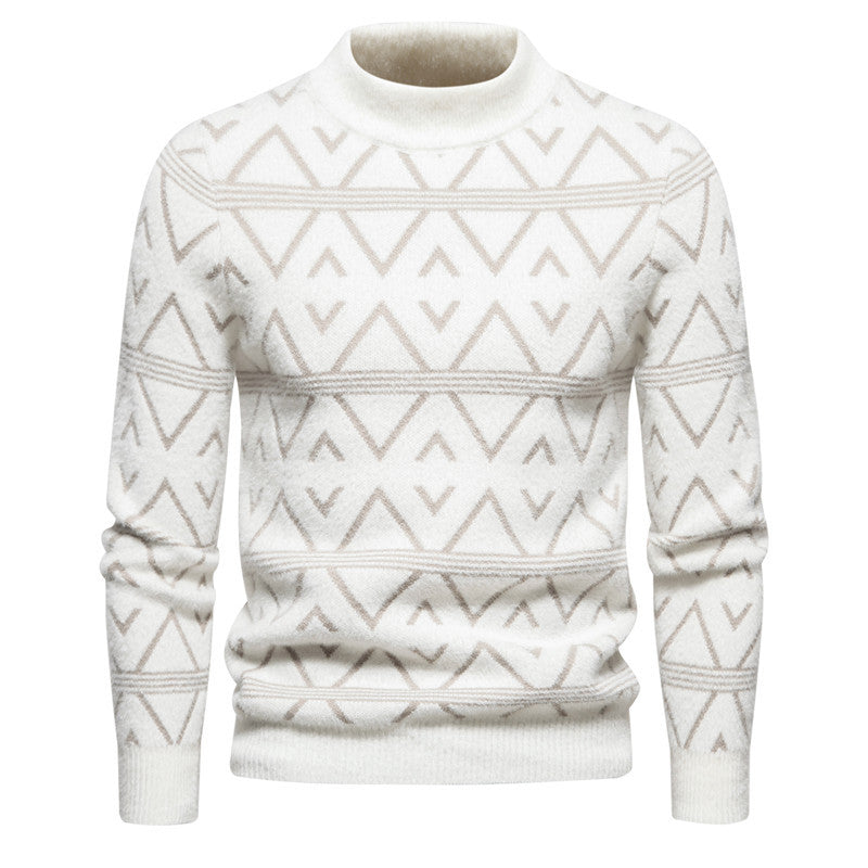 Herren Rollkragenpullover mit modernem Strukturdesign