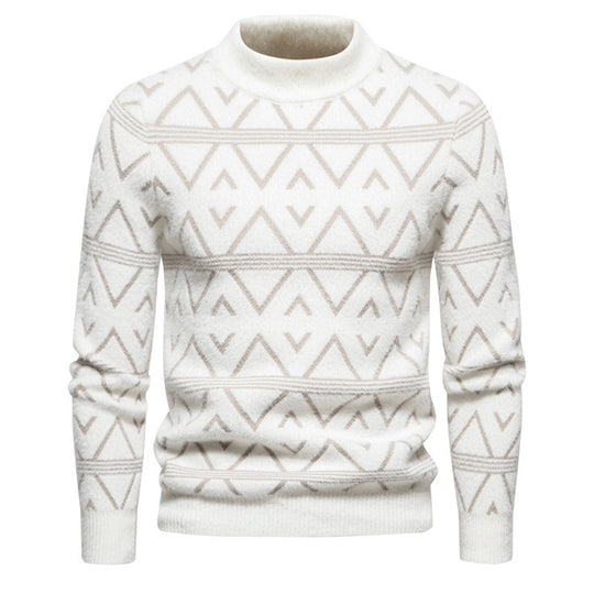 Herren Rollkragenpullover mit modernem Strukturdesign R&B