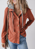 R&B | Revers Knopf Kapuzenjacke