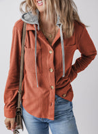 R&B | Revers Knopf Kapuzenjacke