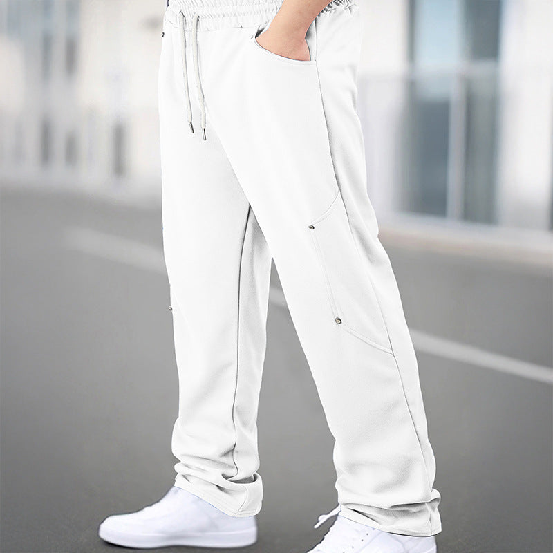 Herren Sportliche Jogginghose mit atmungsaktiven Mesh-Einsätzen und elastischem Bund R&B