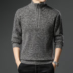 Herren modischer Pullover mit halb hochschließendem Reißverschluss und strukturiertem Design R&B